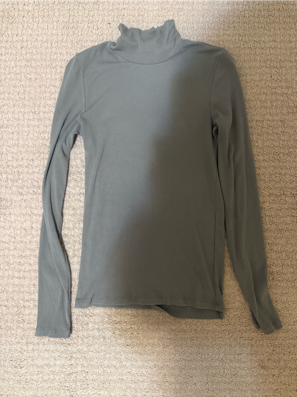 Wilfred Ribbed Long-Sleeve Top in Sage Green